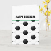 Soccer Joyeux Anniversaire Carte de voeux pliée (Fleur jaune)