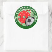 Soccer Kerstfeestdag Gift Stickers (Tas)