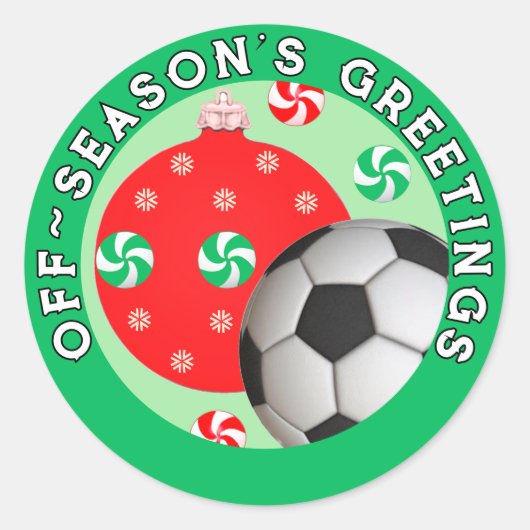 Soccer Kerstfeestdag Gift Stickers (Voorkant)