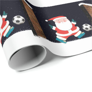 Soccer Kerstmis Cadeaupapier