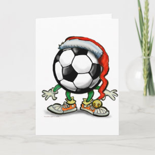 Soccer Kerstmis Feestdagen Kaart