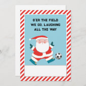 Soccer Kerstmis Feestdagenkaart (Voorkant / Achterkant)