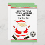 Soccer Kerstmis Feestdagenkaart (Voorkant / Achterkant)