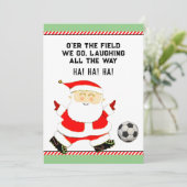 Soccer Kerstmis Feestdagenkaart (Staand voorkant)