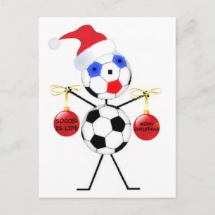 Soccer Kerstmis Feestdagenkaart