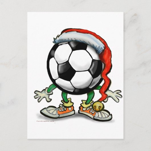 Soccer Kerstmis Feestdagenkaart (Voorkant)