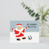 Soccer Kerstmis Feestdagenkaart (Staand voorkant)