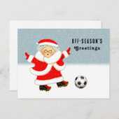 Soccer Kerstmis Feestdagenkaart (Voorkant / Achterkant)
