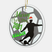 Soccer Kerstmis Keramisch Ornament (Links)