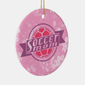 Soccer Kerstversiering, Voetbal Mam Keramisch Ornament (Rechts)