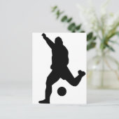Soccer Kick Silhouette Briefkaart (Staand voorkant)