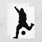 Soccer Kick Silhouette Briefkaart (Voorkant / Achterkant)