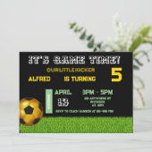 Soccer kicker Anniversaire Invitation (Debout devant)