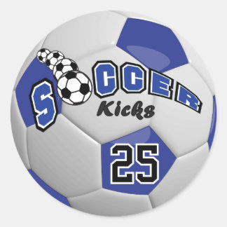 Soccer Kicks | Dark Blue Ronde Sticker