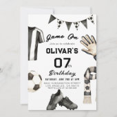 Soccer Kids Football Birthday Invitation (Devant)
