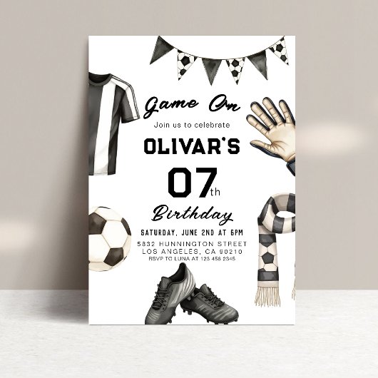 Soccer Kids Football Birthday Invitation