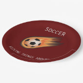 SOCCER" KIJKDINGEN ROND" papieren borden. Papieren Bordje (Gekanteld)