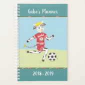 Soccer koe kind schoolplanner planner (Voorkant)