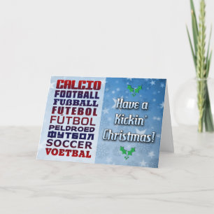 Soccer Languers - KerstkerstKaart Feestdagen Kaart