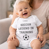 Soccer Legend Training Custom Baby Name Romper