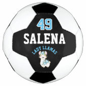 Soccer Llama - Blue, Black and White (Devant)