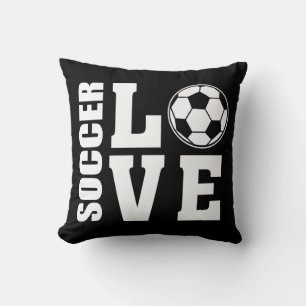Soccer Love Black Kussen