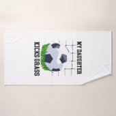 Soccer - Ma Fille Tire De L'Herbe (Serviette de bain)