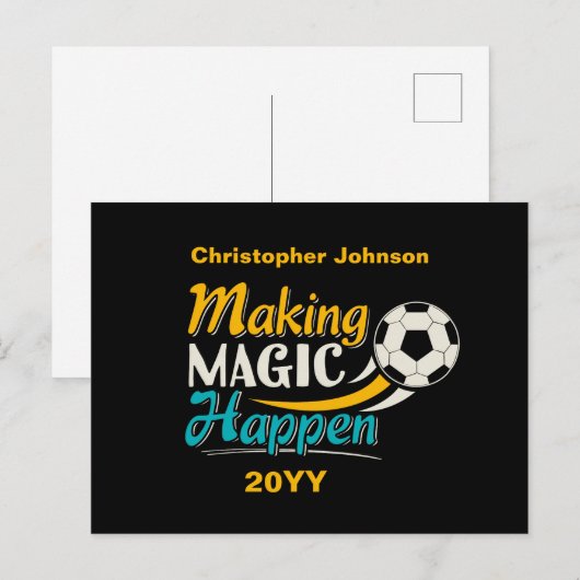 Soccer Making Magic Briefkaart (Voorkant / Achterkant)