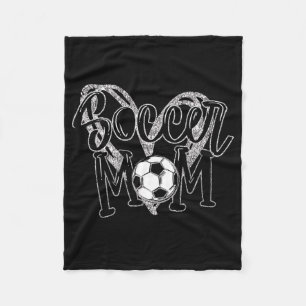 Soccer Mam Heart Soccer Lovers mama Fleece Deken