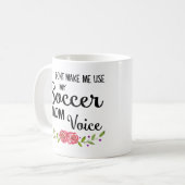 Soccer Mam Voice Koffiemok (Voorkant links)