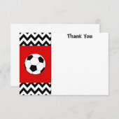 Soccer Merci cartes de notes (Devant / Derrière)