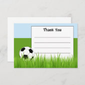 Soccer Merci cartes de notes (Devant / Derrière)