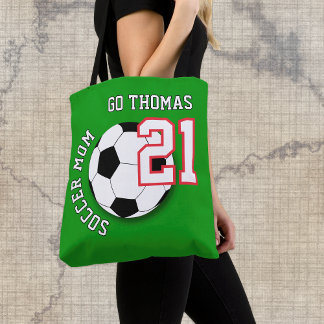 Soccer Mom Bag, Name, Football Fan, Sports Draagtas