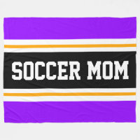 SOCCER MOM Fun Heldere Paarse Zwart Gele Strepen