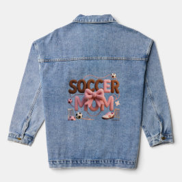 Soccer Mom Hoodie – Faux Yarn Cozy Pullover Gift Denim Jacket