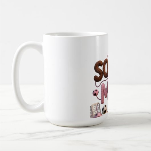 Soccer Mom mug – Faux Yarn Cozy Pullover Gift Koffiemok (Links)