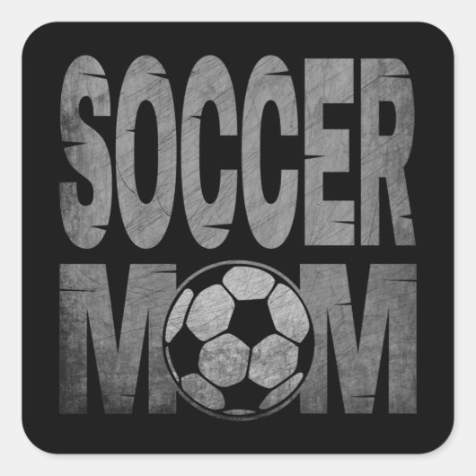 SOCCER MOM VIERKANTE STICKER (Voorkant)