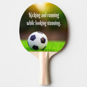 Soccer Motivatie Inspirerend Groen Gebied Tafeltennisbatje