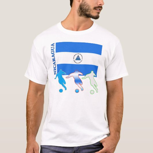 Soccer Nicaragua Light T-Shirt (Voorkant)