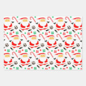 Soccer Noël Papier cadeau enveloppant (Devant 2)
