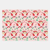 Soccer Noël Papier cadeau enveloppant (Devant 3)