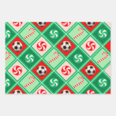 Soccer Noël Papier cadeau enveloppant (Devant 2)