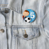 Soccer/nom de football et âge 5 bouton / badge (En situation)