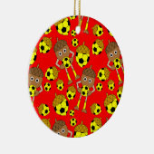 Soccer Nut Pattern Keramisch Ornament (Rechts)