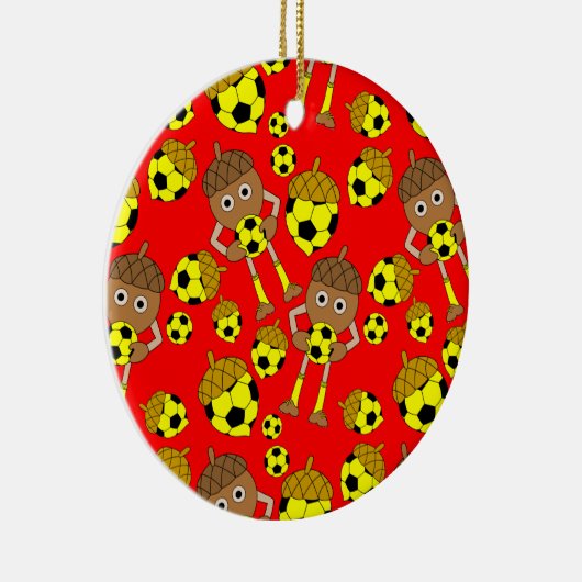 Soccer Nut Pattern Keramisch Ornament (Rechts)
