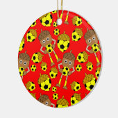 Soccer Nut Pattern Keramisch Ornament (Links)