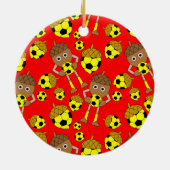 Soccer Nut Pattern Keramisch Ornament (Achterkant)