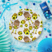 Soccer Nut Pattern Papieren Bordje (Feest)