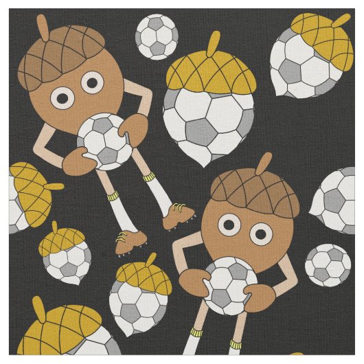 Soccer Nut Pattern Stof (Close Up)