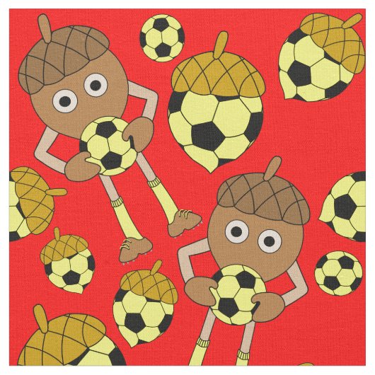 Soccer Nut Pattern Stof (Close Up)